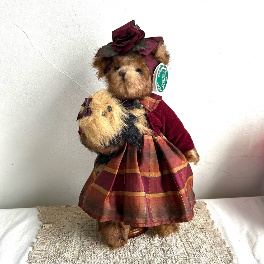 Vintage Bearington Bears Keri & Teri Retired Plush Bear with Dog Award Winning